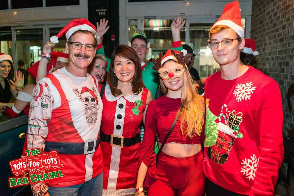 Crawlers celebrating the holidays at the party