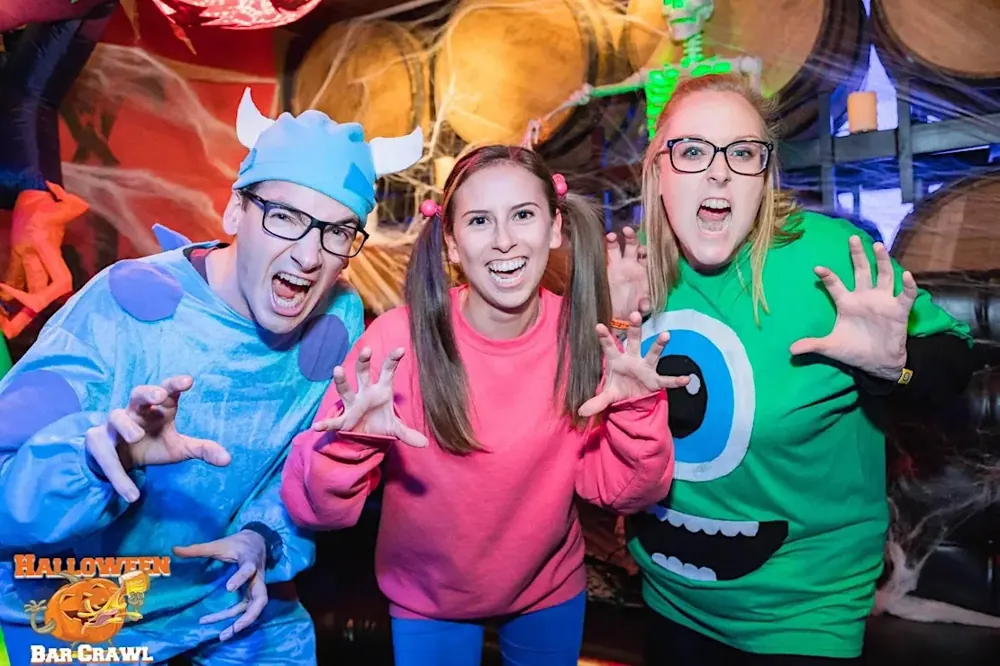 Party crowd at The Official Halloween Bar Crawl