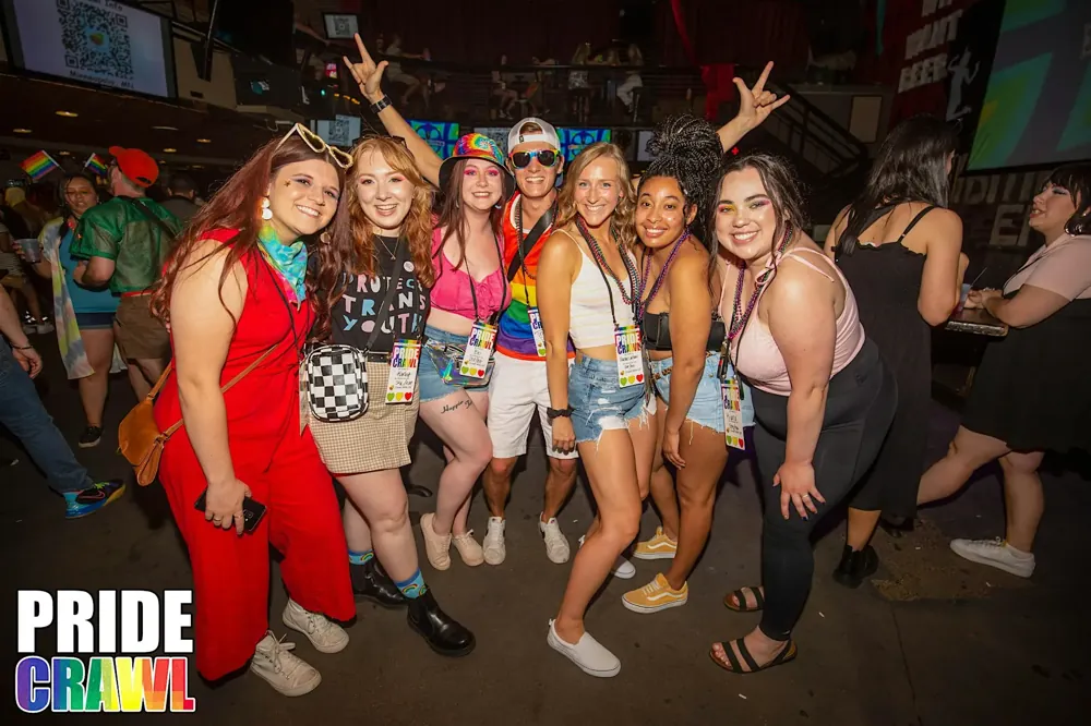 Crawlers in Pride gear at the party
